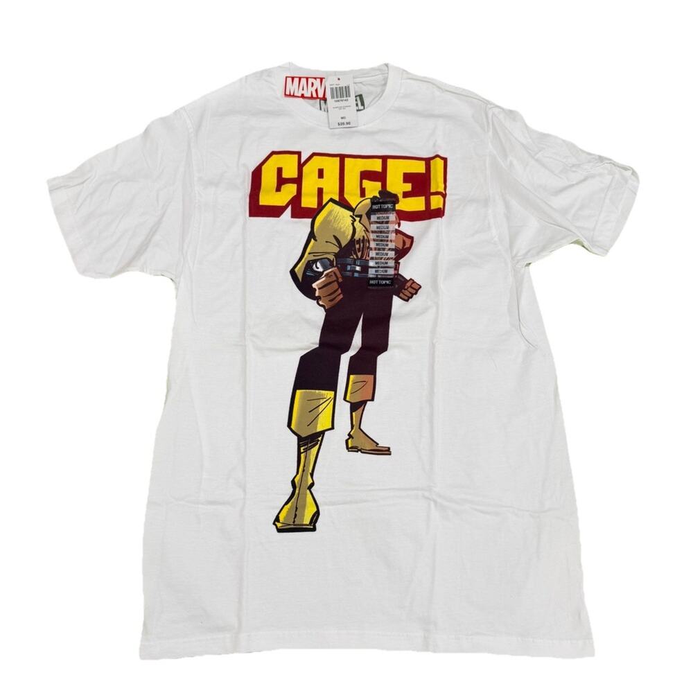 Men’s Marvel Tee Shirt Luke Cage White Size Medium New With Tag